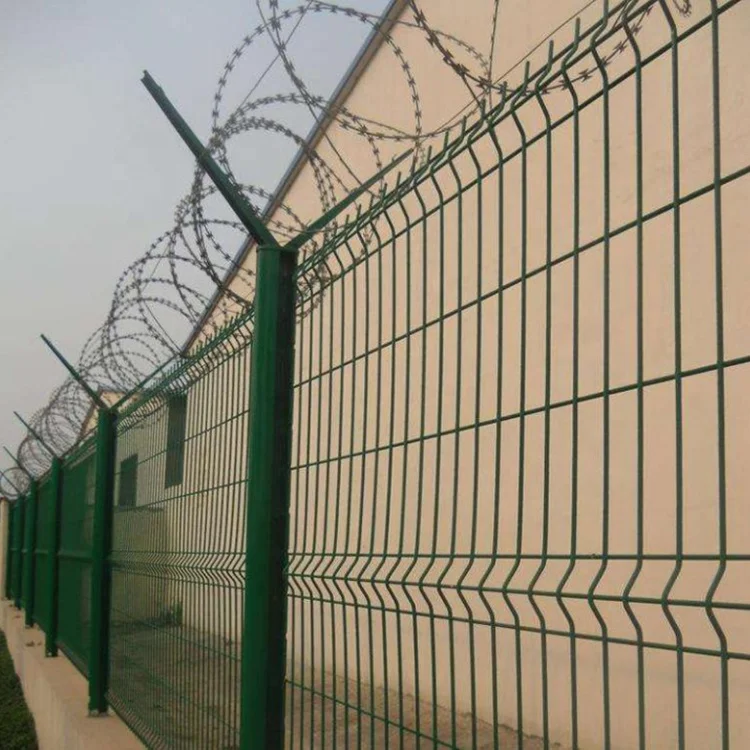 Latest metal Security Galvanized 3d Curved Welded Wire Mesh Panel Fence for Road Garden Land School playground
