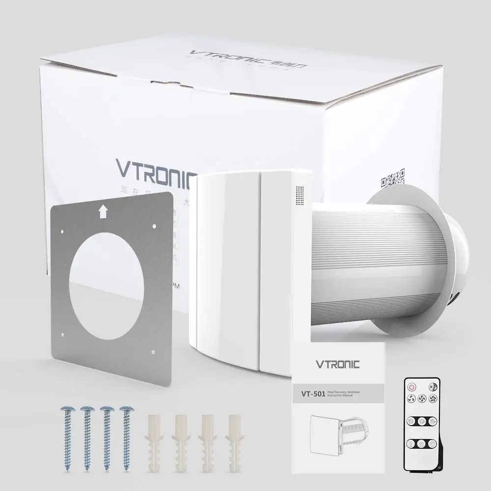 Vtronic сквозной настенный очиститель воздуха 50 кв. М HEPA воздушный фильтр H11 беспроводной контролируемый вентилятор