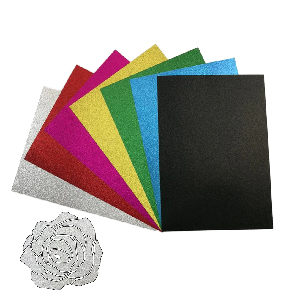 Custom Double Sided Glitter Paper Cardstock for Cricut Scrapbook DIY Crafts Decor Gift Wraps Booklet Covers