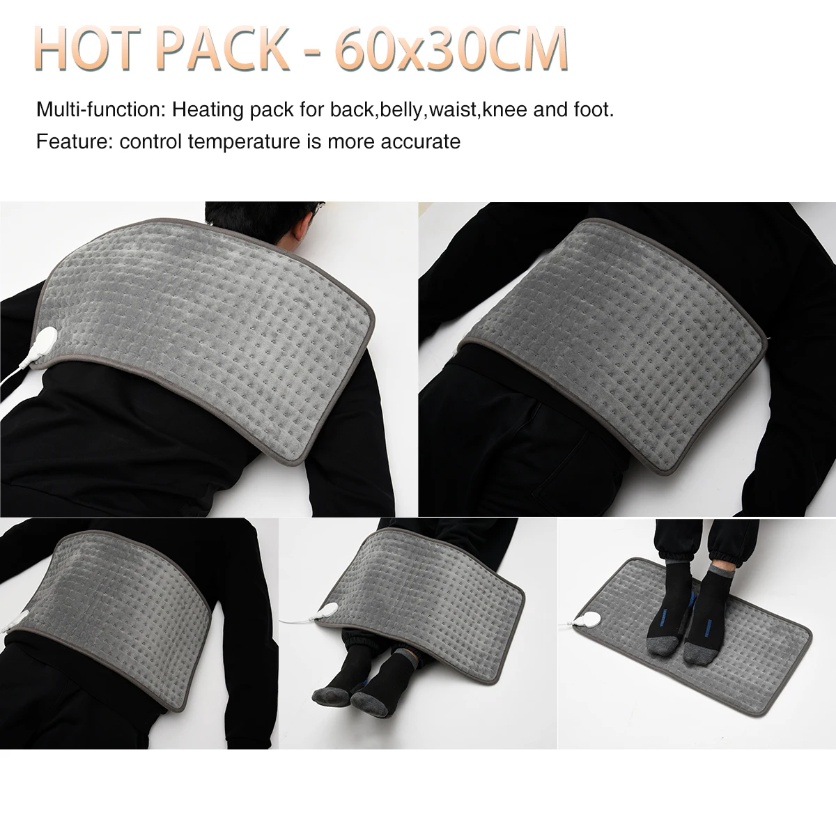 220V/110V Temperature Adjustable Minutes Timer Soft Short Plush Electric Heating Dot Pad Price Help Stomach Pain