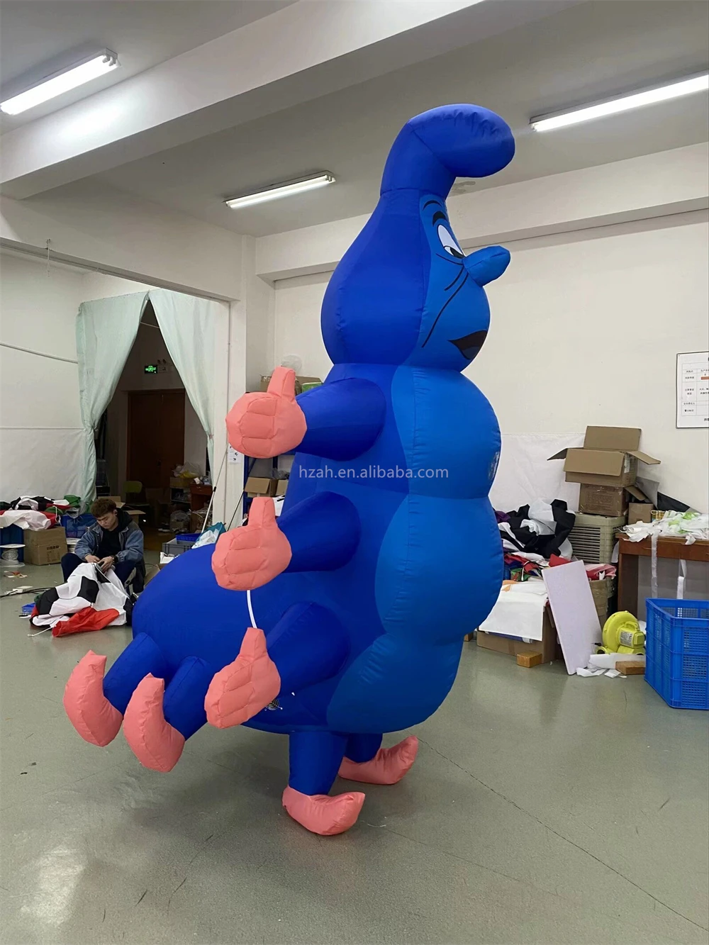Walking inflatable blue caterpillar costume suit for Alice in wonderland decorations