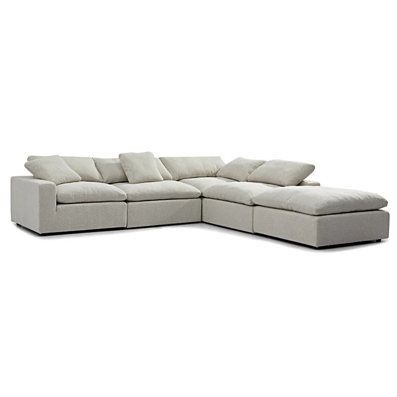 Noric L- Shape Pure Corner Sofa Set Furniture Sectional Couch