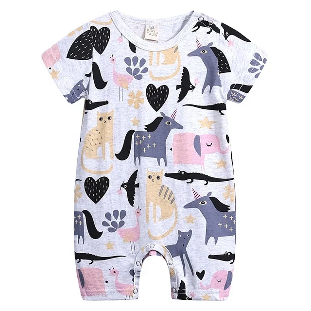 
Bamboo Cotton Baby Romper Breathable Knitted Cotton Pajamas For Infants Wholesale Summer New Design Children Clothing Short 