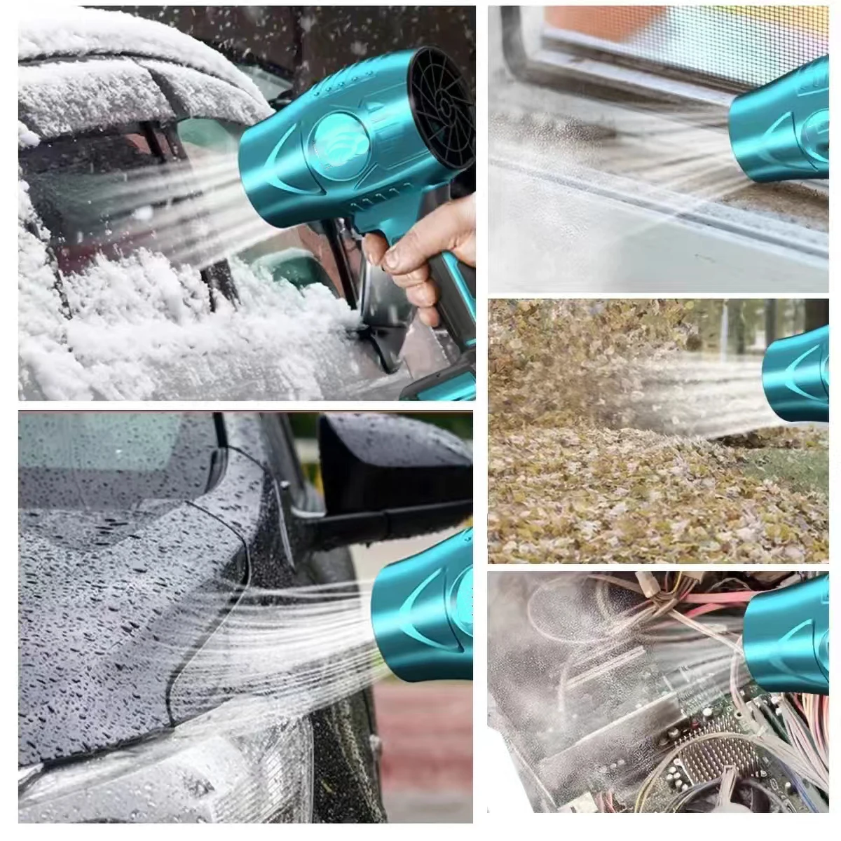 Brushless 2000W Electric Turb Blowers Jet Fan 200M/S Violet Car Dryer Handheld Dust Blowing Tool Leaf Blower Snow Blower