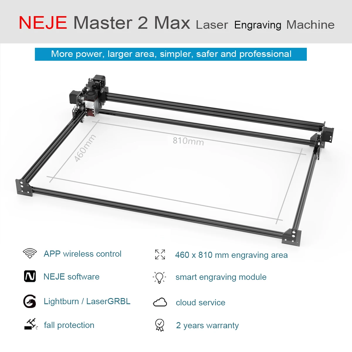 Высокомощный лазерный гравировальный станок NEJE Master 2 Max 30 Вт 40 деревообрабатывающий настольный гравер