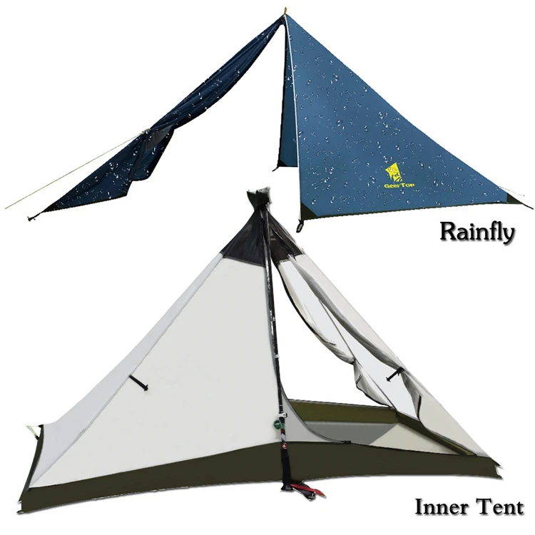 Ultralight OEM customizable gear nylon hiking camping lightweight backpacking pyramid survival tent