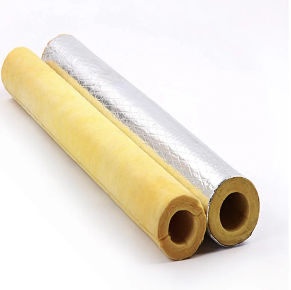 High density insulation aluminum foil insulation pipe flame retardant glass wool pipe steam insulation