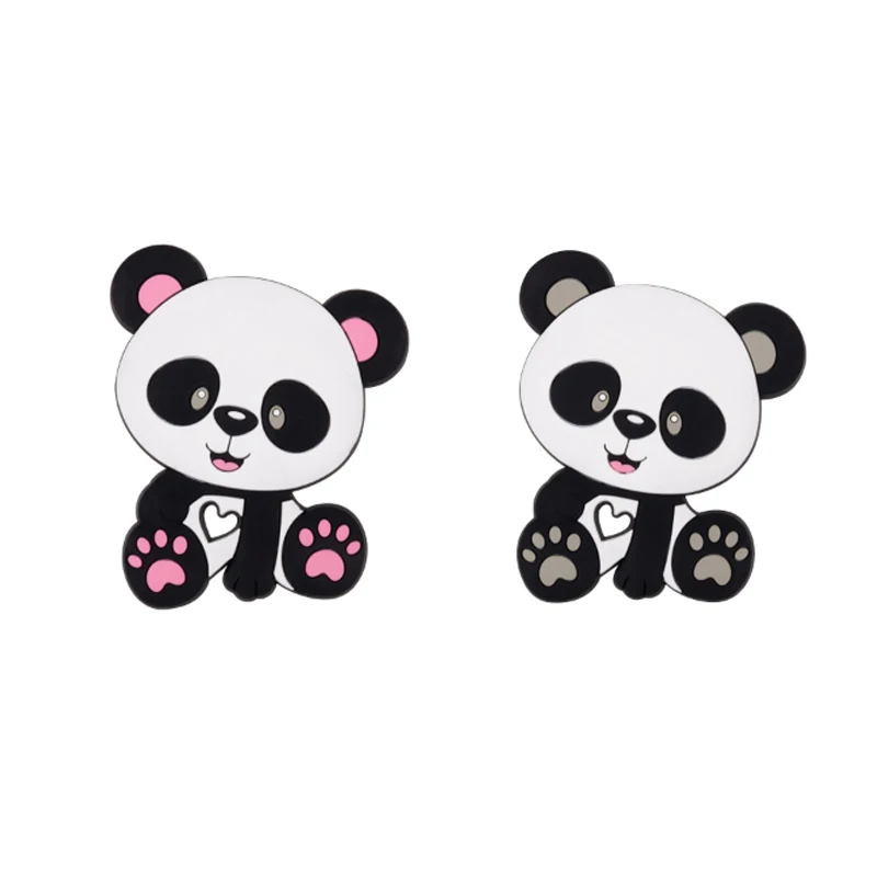 Новый дизайн животных не содержит бисфенола А, пищевой жевательная игрушка Силиконовые Детские панда Прорезыватель для зубов