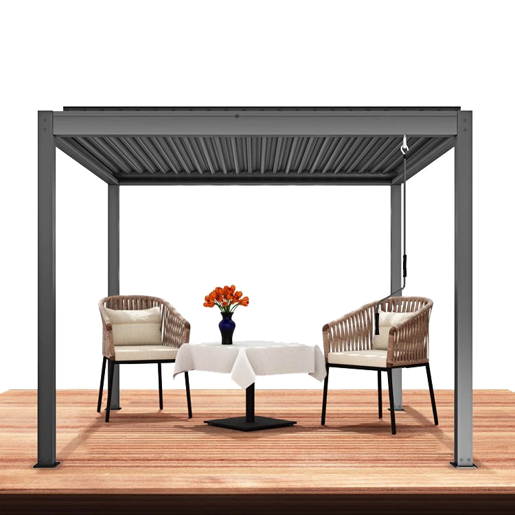 Modern Luxury Aluminum Waterproof Outdoor Louvered Pergola 3x3m