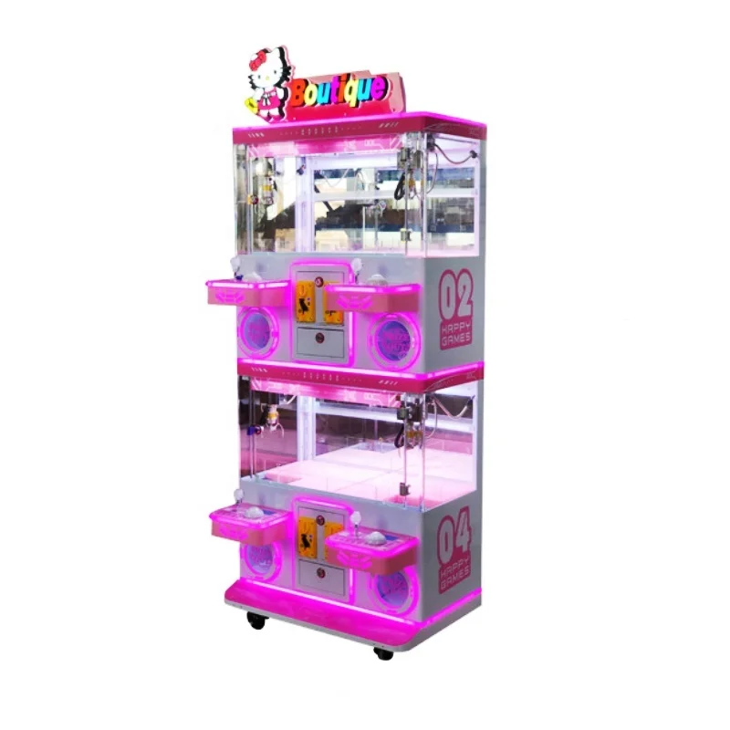 Boutique 4 Players Mini Crane Plush Doll Gift Grab Machine Claw Machine Coin Operated Arcade Game