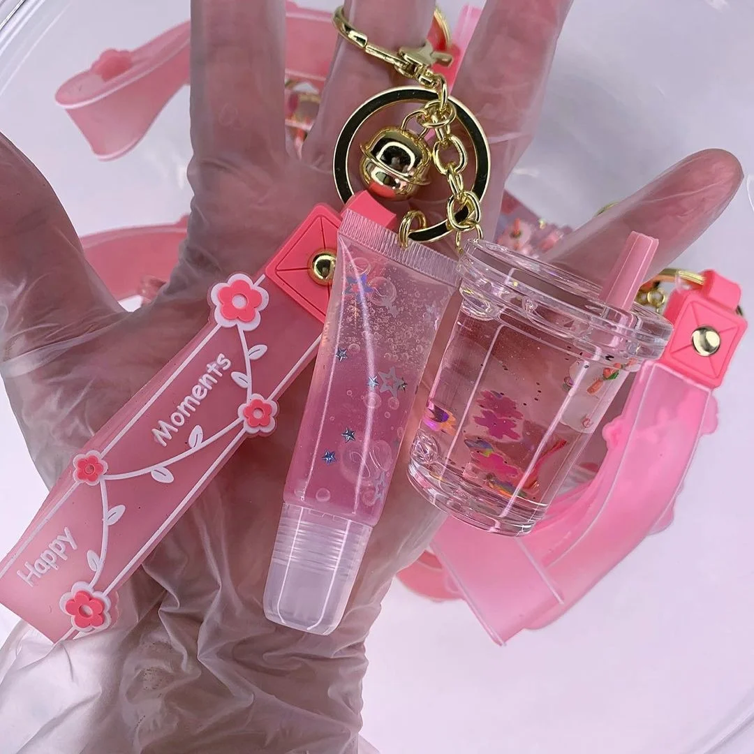 Lipgloss Base Liquid Acrylic Keychain 2021amazon Kids Make My Own Key Chain Cosmetics Up Lipstick Wholesale Lip