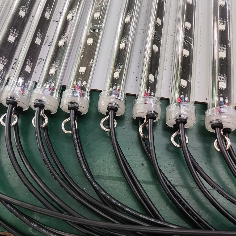 Best Quality permanent 3D  LED tubes dmx vertical tube light DMX club disco for nightclub roof lighting