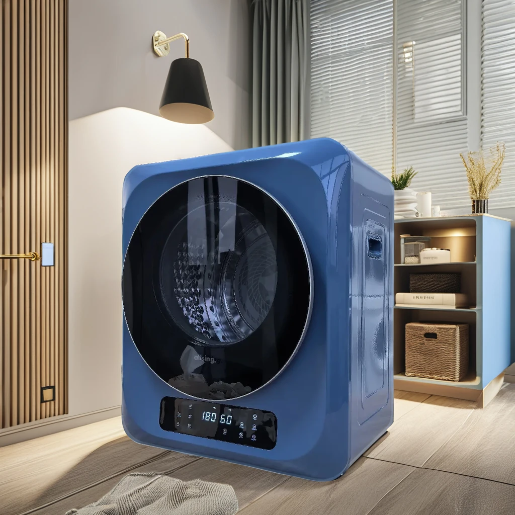 3KG Stainless Steel Portable Tumble Dryer Household Electric Vented Dryer Machine with Automatic Power Time Control for Cars