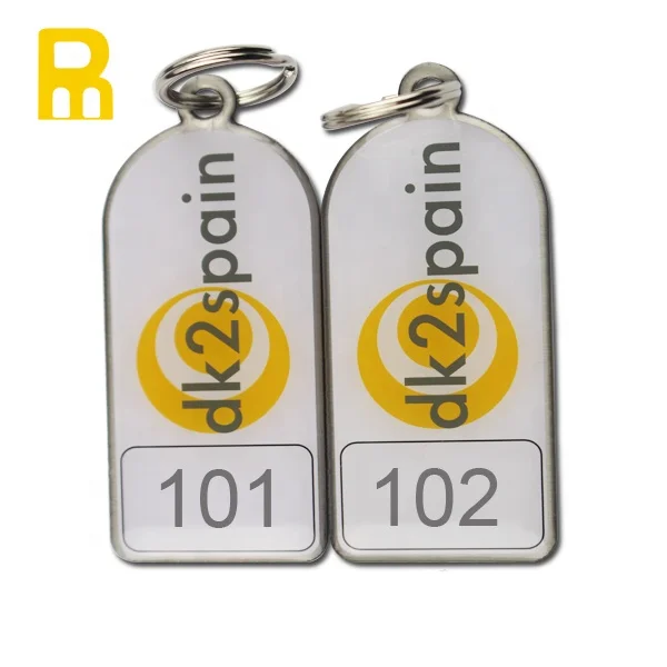 Wholesale Cheap Serial ID number Key Chain QR Code Key Tag Barcode Key Fobs With 15mm Key Ring