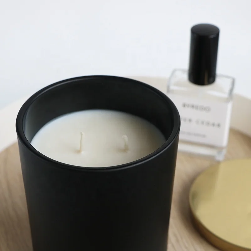 No Smoke no Paraffin wax Luxury design Glass jar candles with Soy wax Materials for Party and Home decoration