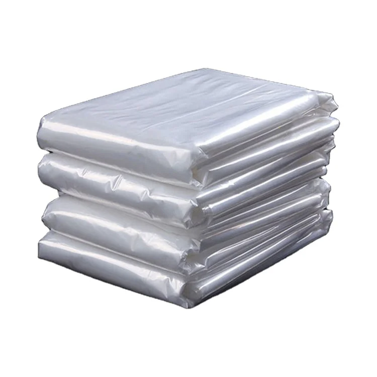 GRS  Custom size transparent self sealing 100% recycled poly bags with suffocation warning print