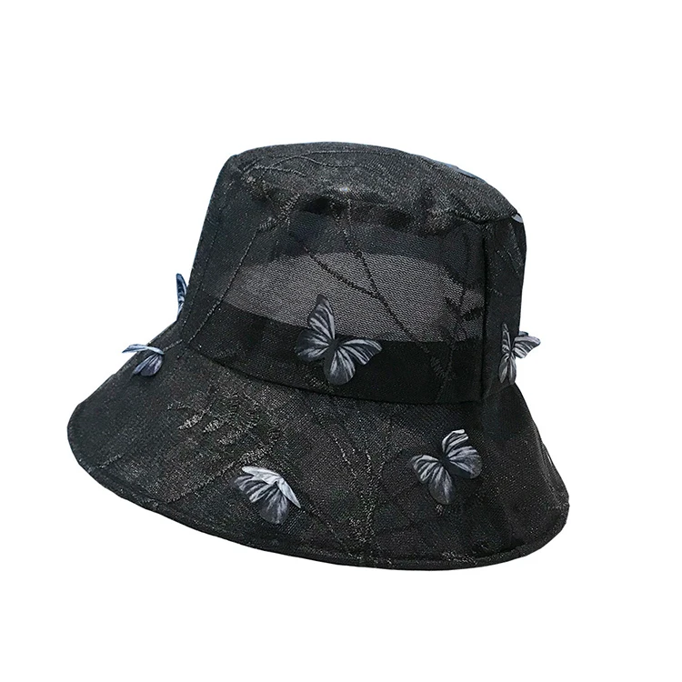 Женская новая тонкая шляпа с вышитым логотипом кружевная сетчатая