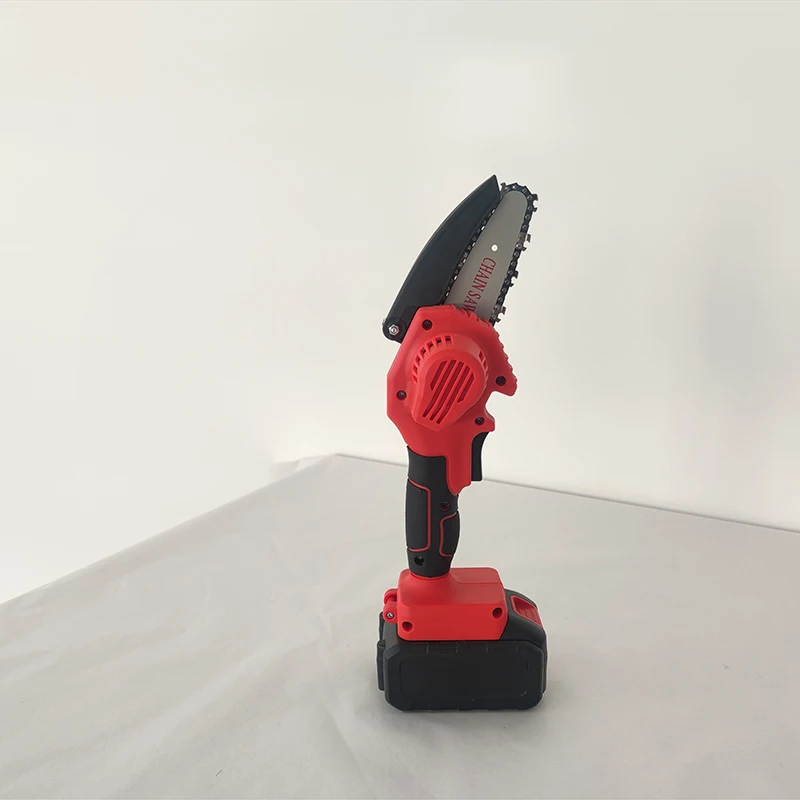 4 Inch Handheld Pruner Battery 21V Rechargeable Portable Mini Electric Chainsaw With Brushless Motor