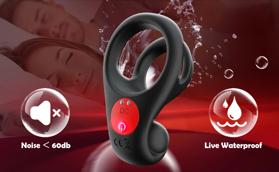 2024 new Man 10 Speed Lock essence + Vibrating Fine Ring Magnetic charging Silicone Stimulation Couples Share Vibrating Ring