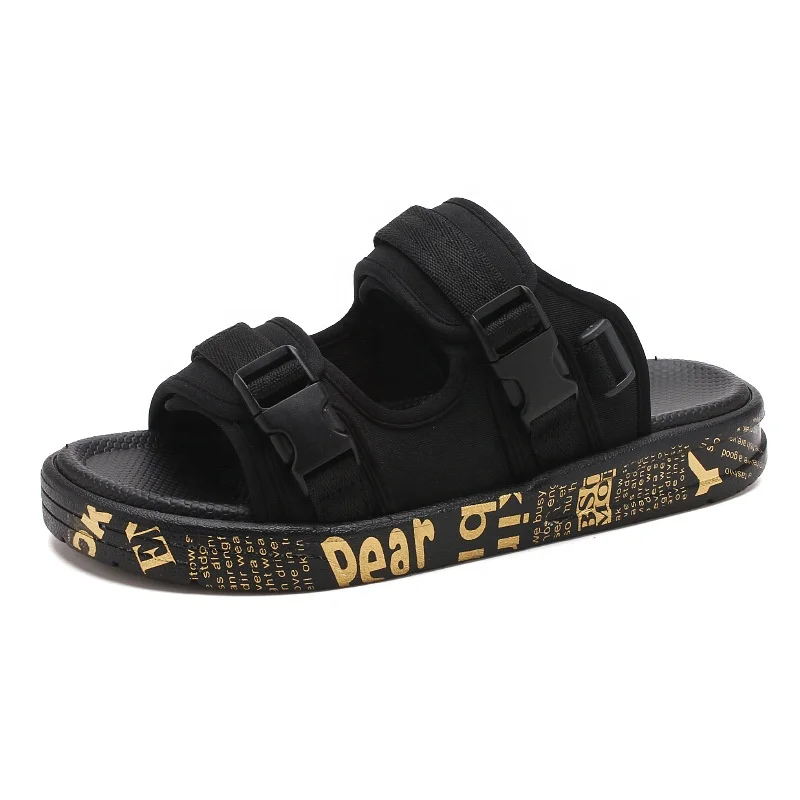 Fashion Printing Women men Summer thick Sole Sandal unisex graffiti sole wall sandals sport beach sandals