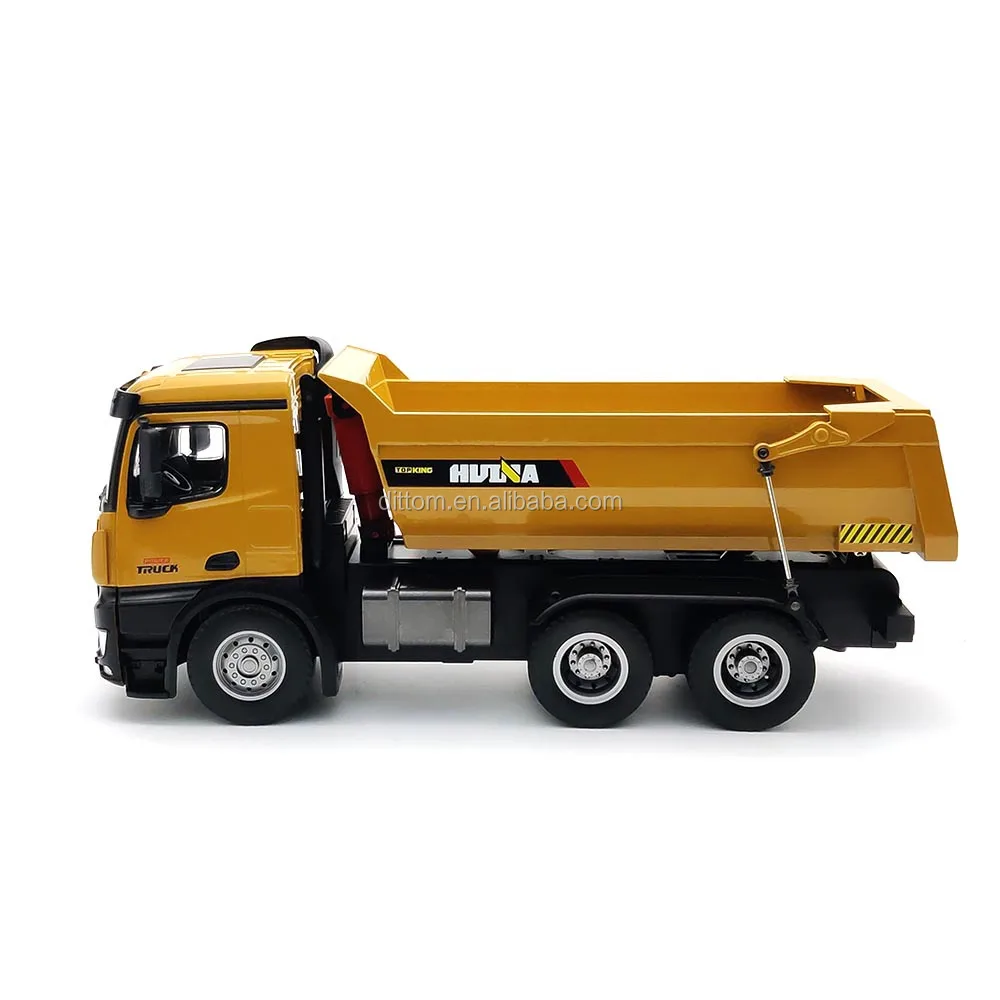 Full Metal HuiNa 1582 1/14 10ch Rc Dump Truck Large Alloy 6wheels Rc Engineer Tipper car