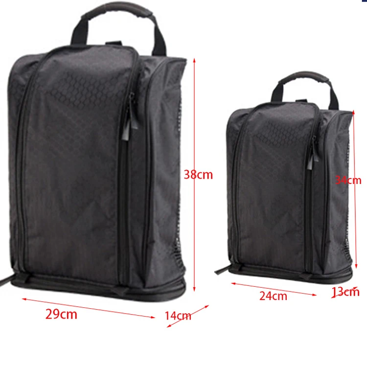 custom eco-friendly polyester gym sports net mesh shoe duffle bags boot box portable golf shoe bag for travel and competition