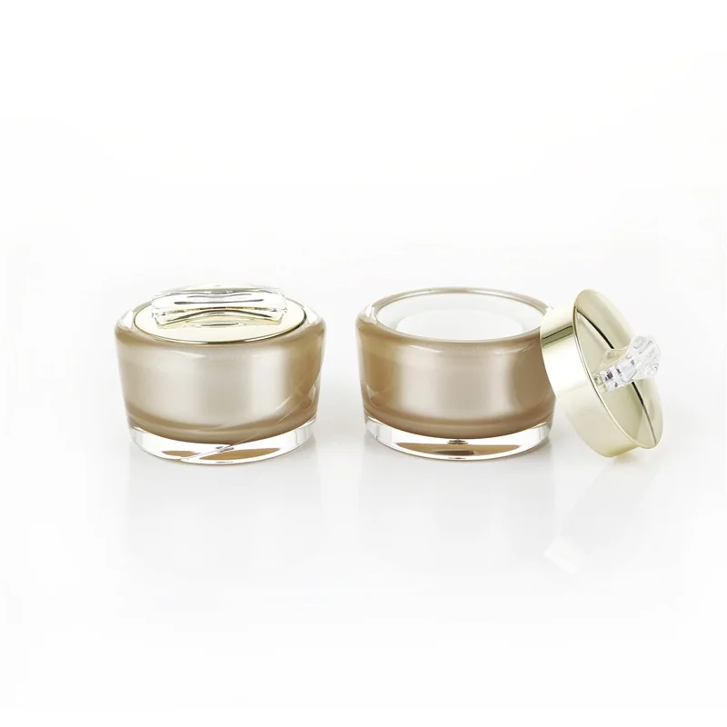Korean style round luxury anti wrinkle acrylic jar 30g anti wrinkle Plastic round jar face cream cosmetic round jar