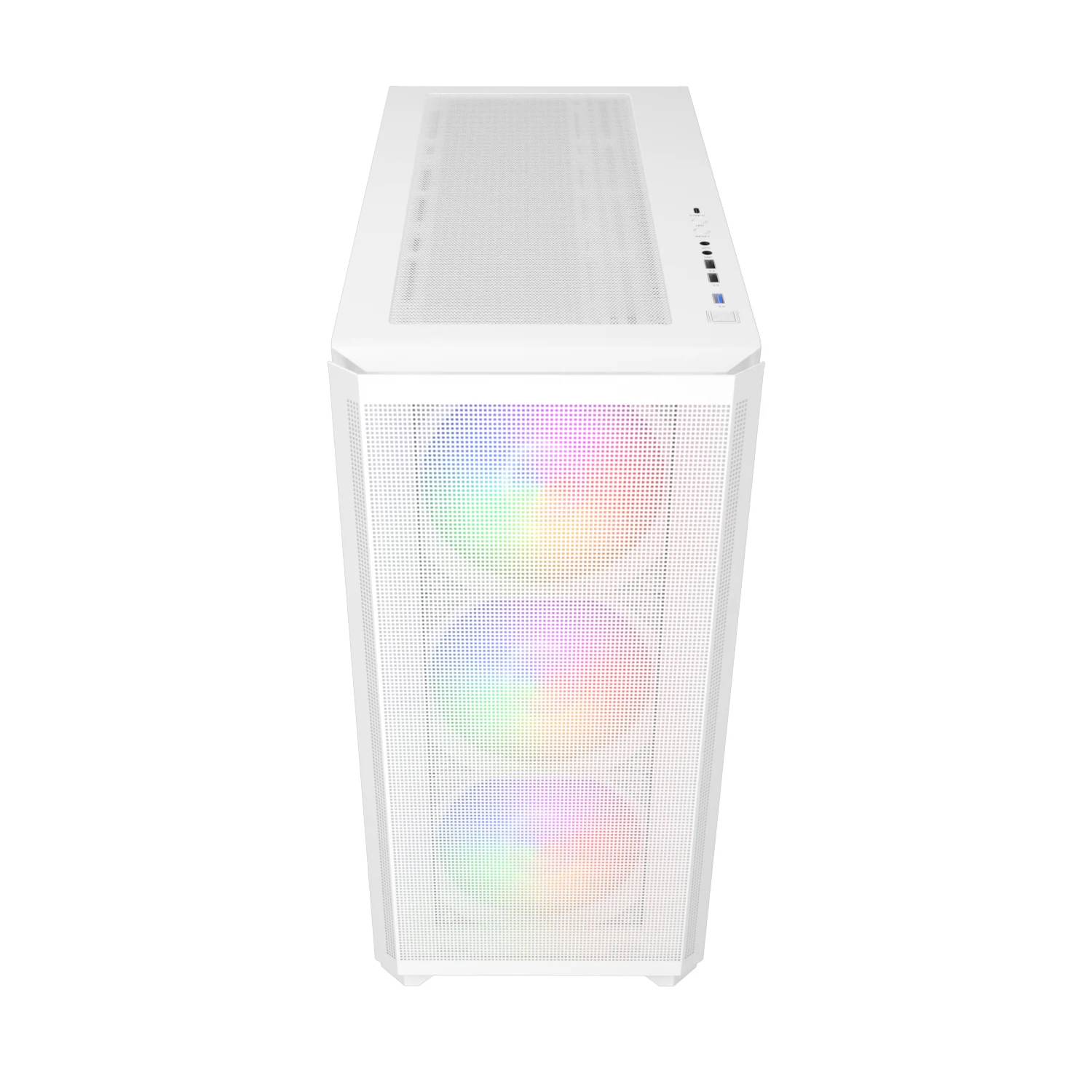 Latest hotselling EATX computer case metal mesh front panel top support 360mm cpu cooler white PC gaming case