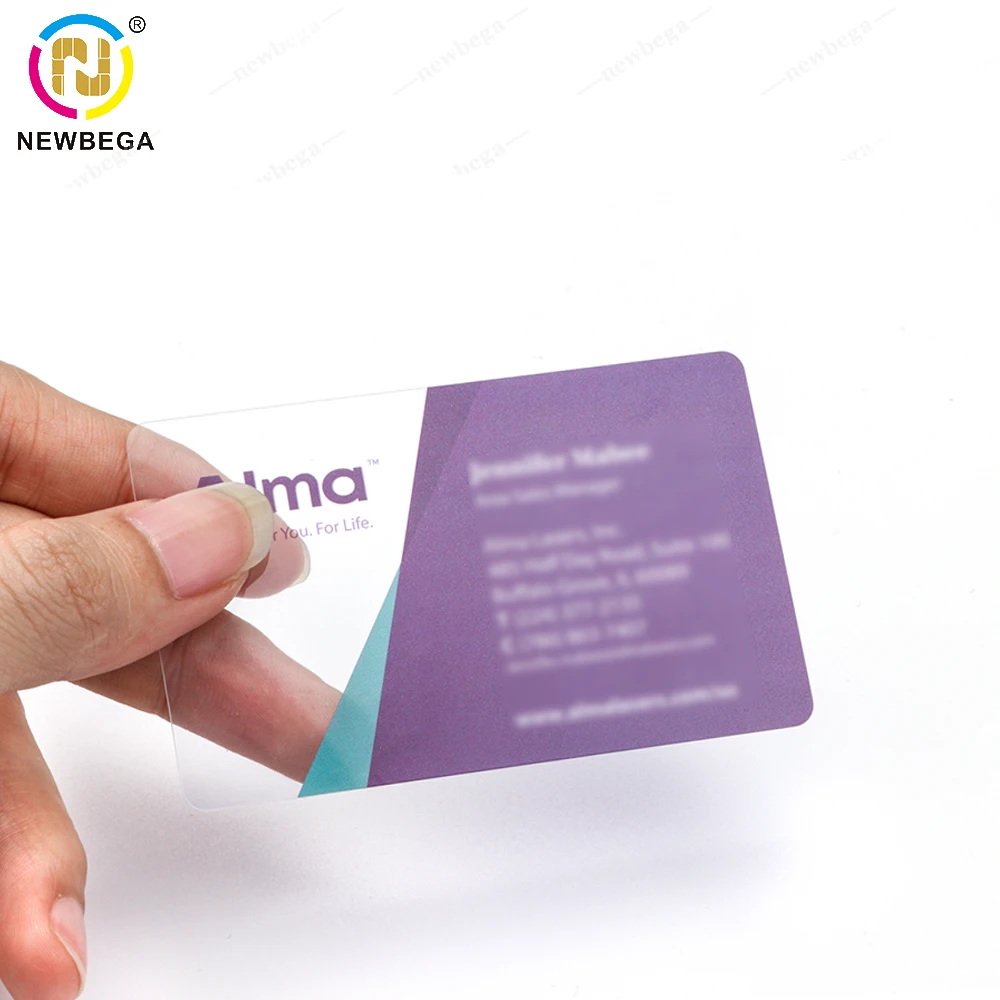 Luxury Printing PVC Plastic Business Card Transparent business cards with Logo Offset Printing