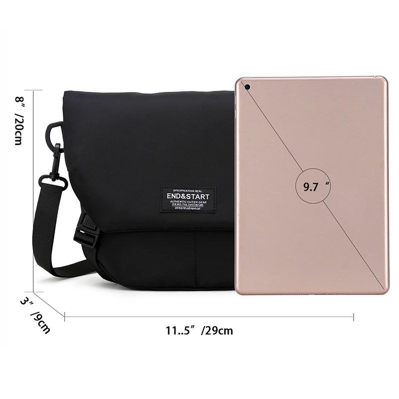 arge capacity male side bag fashion crossbody bag trendy waterproof messenger bag for man