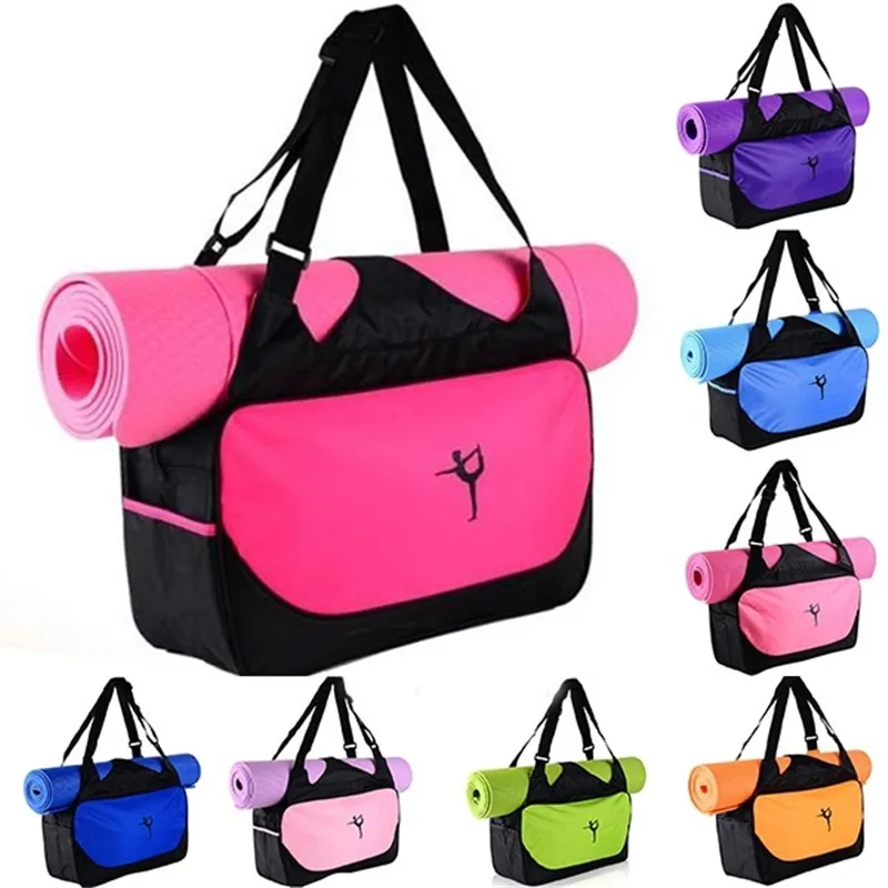 
Custom Logo Waterproof Sport Bag Yoga Duffel Gym Bags with Sneaker Shoe Compartment 