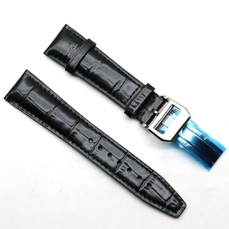 Cowhide leather embossed crocodile pattern Watchband Luxury Men Women straps