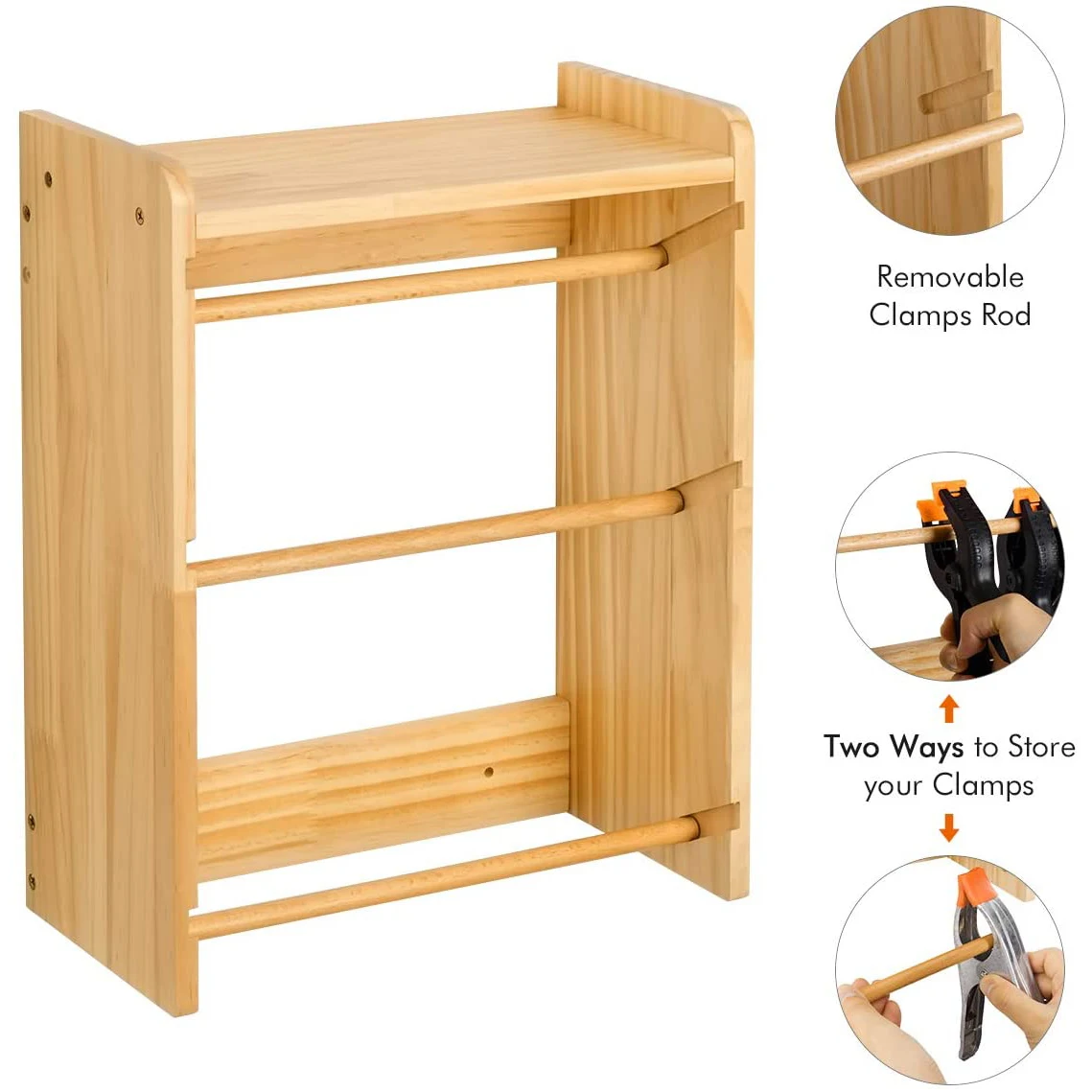 Premium Wall Mounted Storage Device Tool Garage Organizer For Spring Clamps