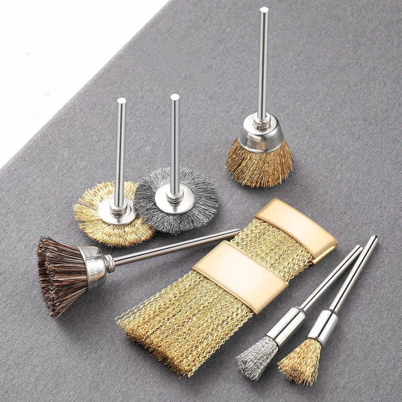 Nail Drill Wire Brush Cleaner Milling Cutter Accessories L Drill Bit Clean Tool Cleaning Steel Wire Copper nail tools