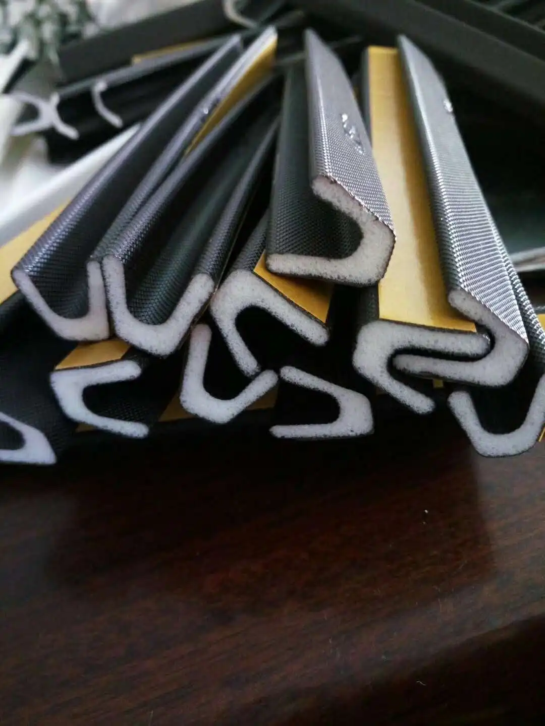 White  PU Sealing Strip Self Adhesive Weatherstrippings for Steel Metal Door Frame