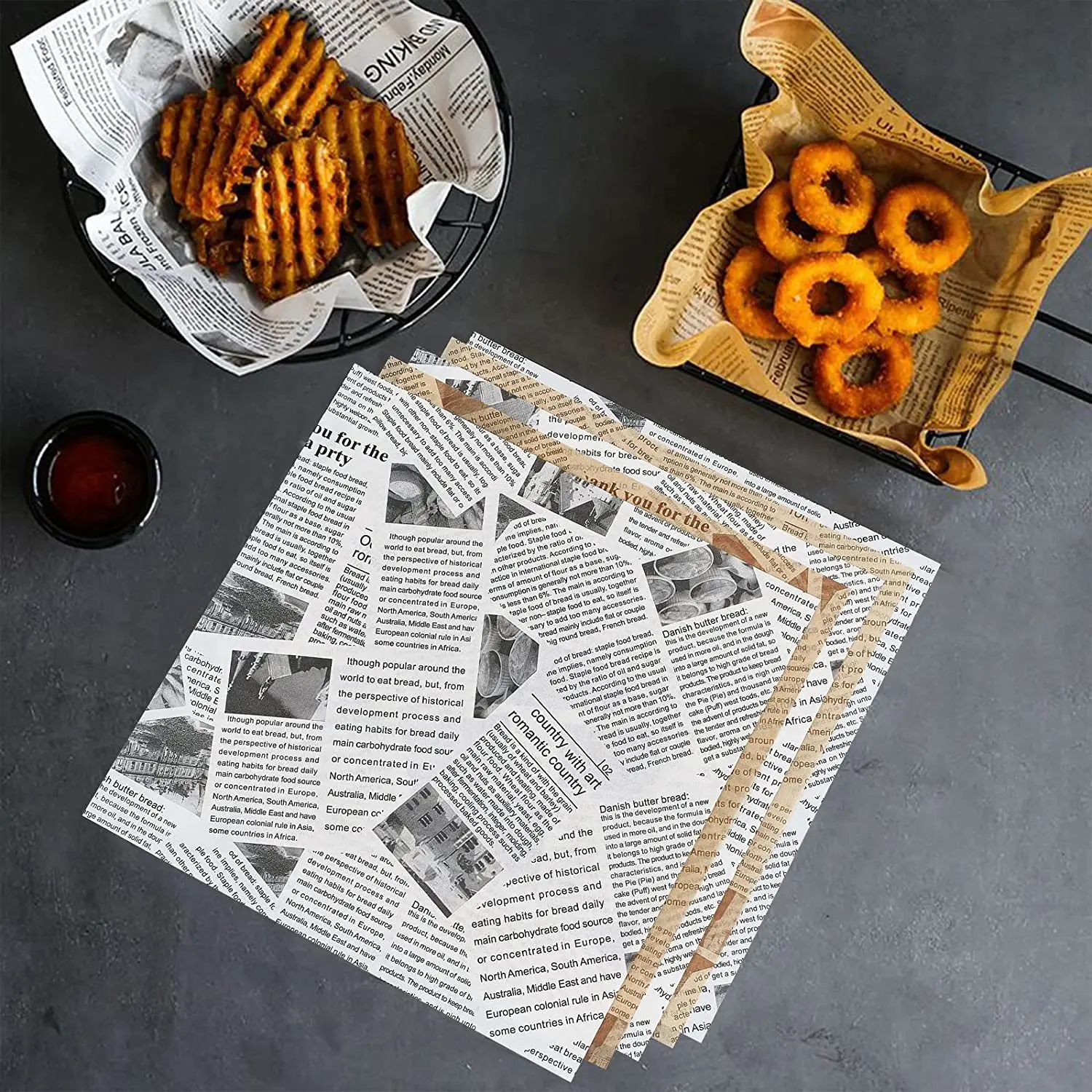 Disposable Oil-Absorbing Square Paper Pad for Chicken Wings and French Fries Food-Grade Oil Paper for Sandwich Baking