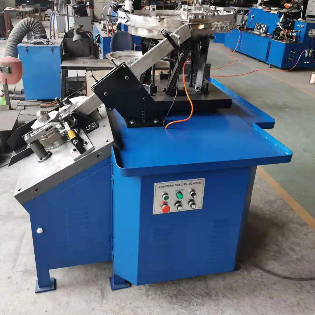 
Nail winding and thread rolling machine 