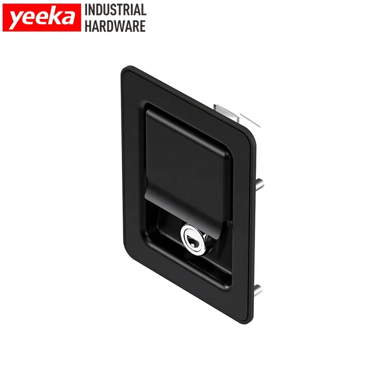 Блокировка панели YEEKA hardware 1702-10A-10, ручка корпуса с черным гладким порошковым покрытием, защелка с замком