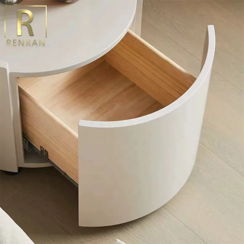 Italian elegant modern bedside table bedroom furniture wooden night stand bedside table with storage small bed tables