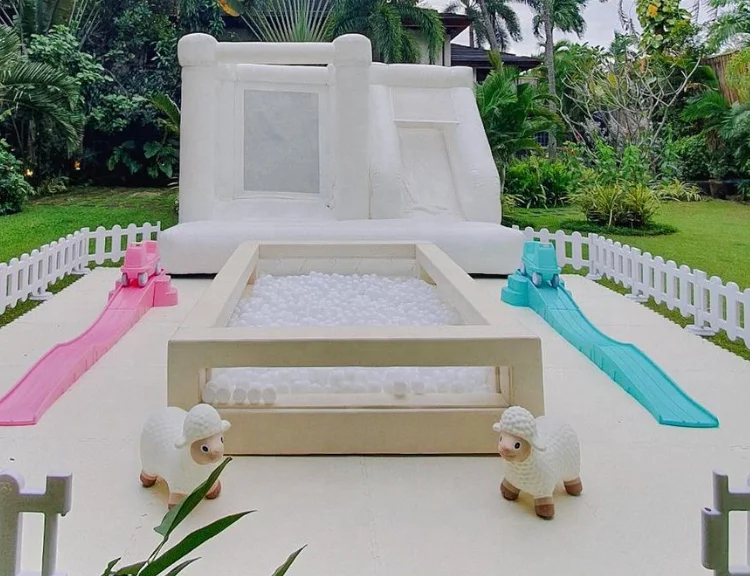 Popular white clear ball pit kids indoor outdoor celebrating party white ball pit  rental round baby ball pit