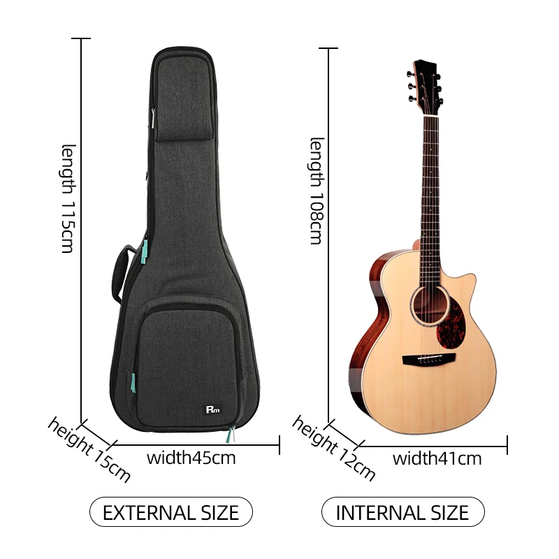 Canvas-D OEM ODM Factory Wholesale Nylon Oxford Fabric acoustic guitar bag  Colorful  guitar gig bag cheaper guitar bag