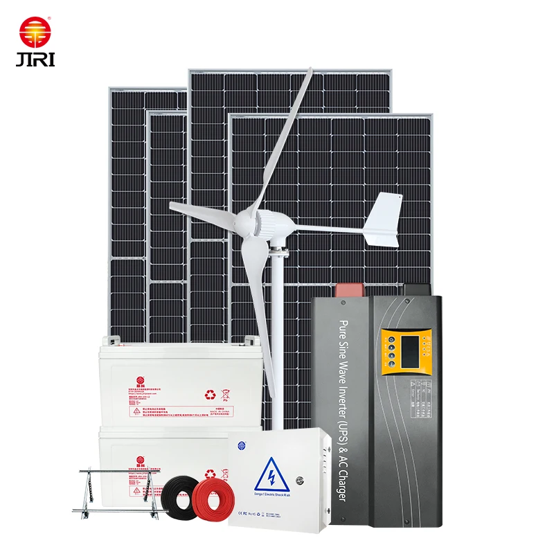 5KW wind solar hybrid power system with Lithium Ion Battery for Home Use Wind Turbine Generator