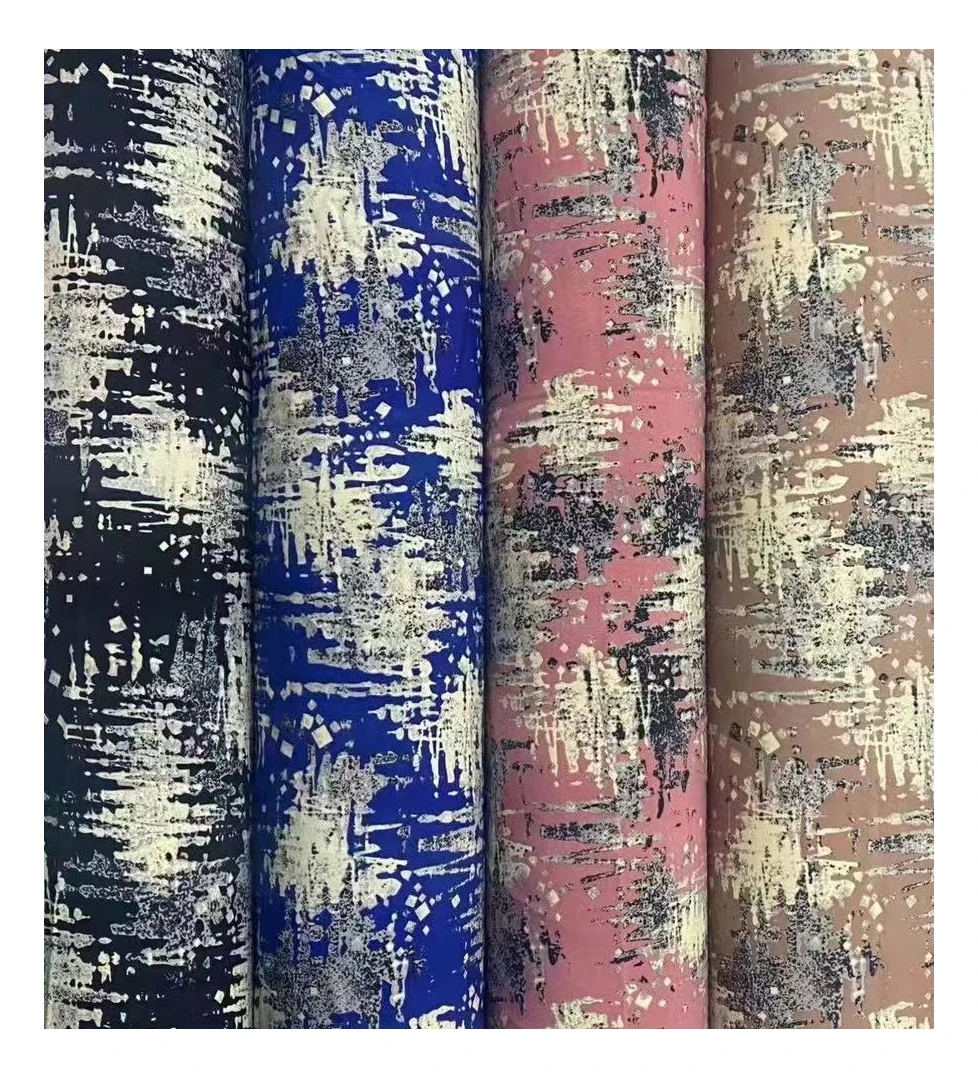 high quality 100% polyester fabric fleece with polyester fabric making machine printed for dress