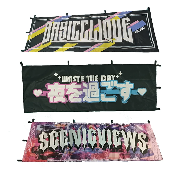 2023 single double Side Printing Nobori Flags 180x60cm sublimation Outdoor Hanging Advertising Commerce Nobori Flags with pole