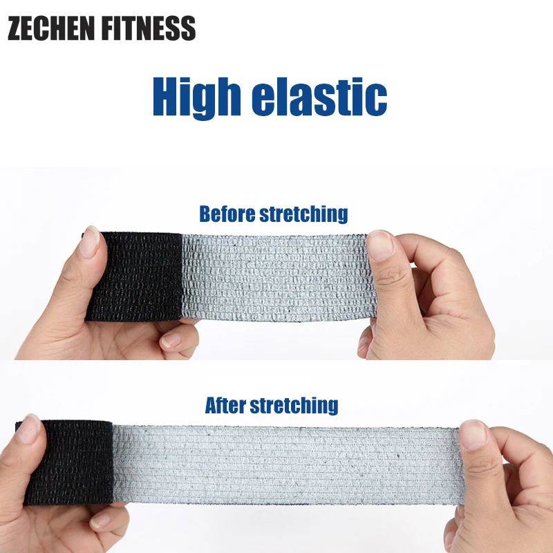 2.5cm*4.5m 5cm*4.5m 5cm*6.8m Hot Melt Glue Stretch Bandage For Sports Protection thumb Tape