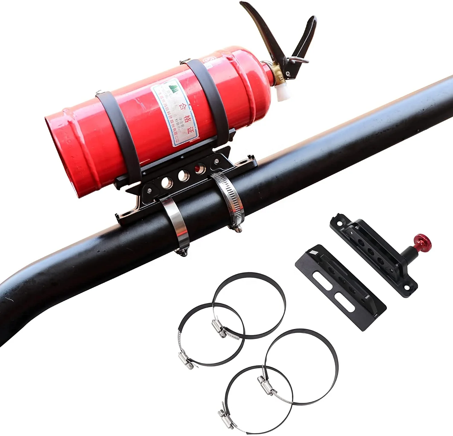 Universal Adjustable Car Vehicle Fire Extinguisher Mounting Belt Straps Holder For Jeep Utv Polaris Rzr Ranger