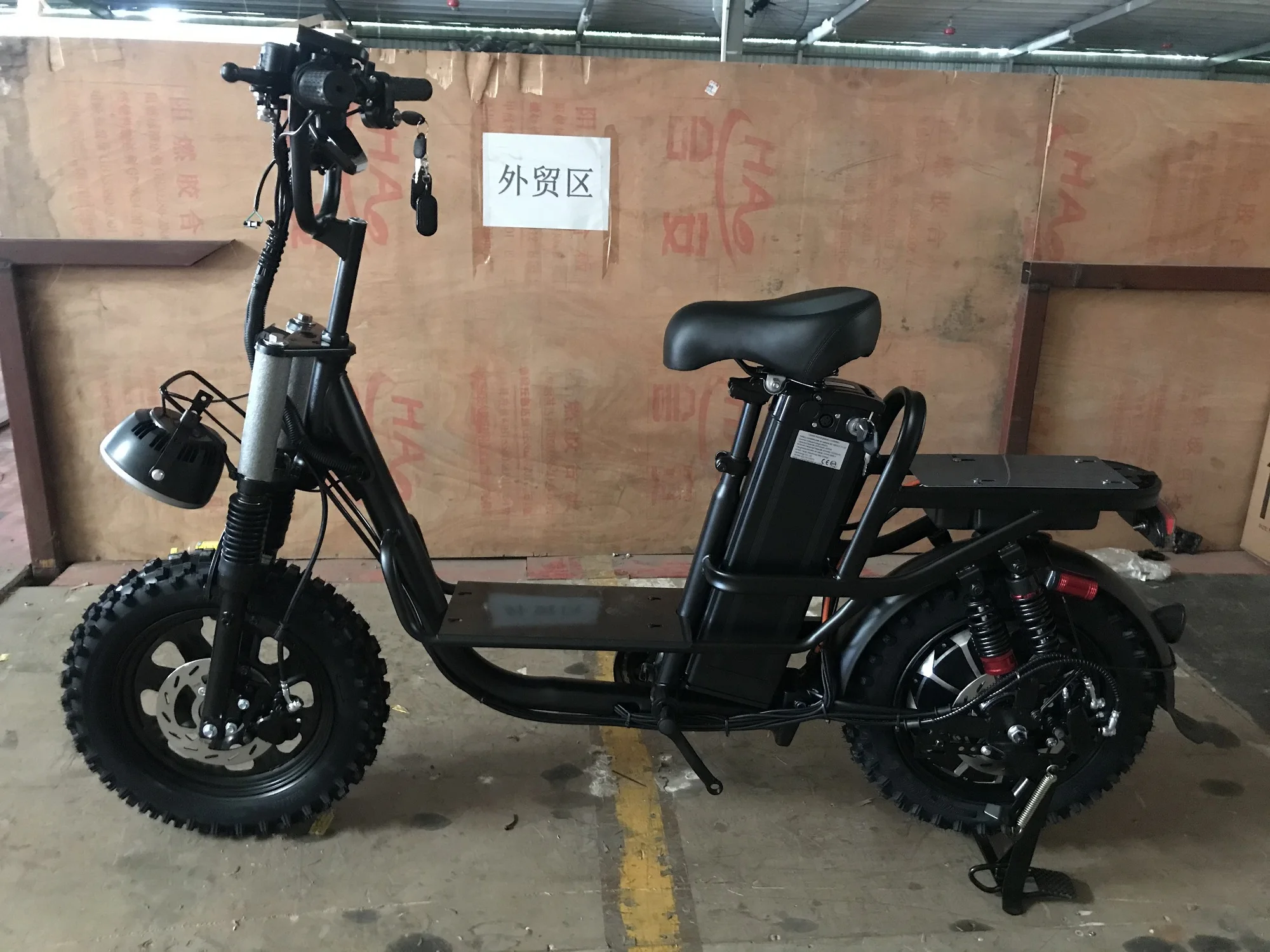 All Terrain Mountain Bike 60V30AH 500W Electric City Moped 16X3.0 Winter Tyres for Food Delivery Electric Cargo Bike