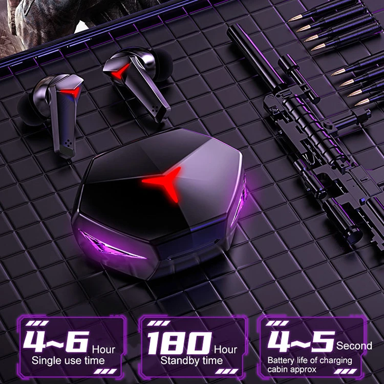 Free Sample T33 2022 OEM ODM Wireless Game Earbuds 3D Surround Stereo Headphone Low Latency 5.2 TWS Gaming Earphone