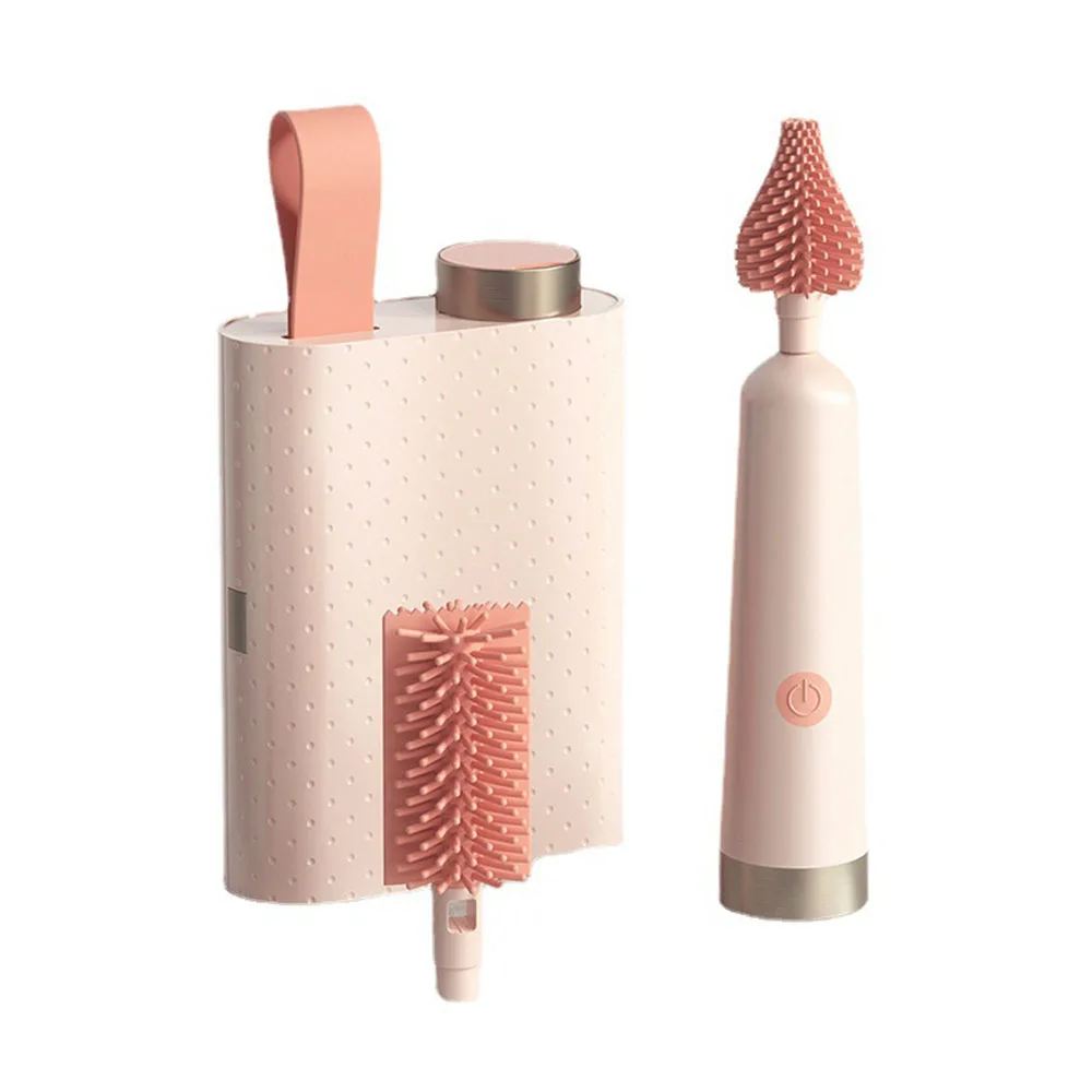 Smart Electric baby Bottle Brush Water Proof Automatic Handheld Electric Silicone Portable Scrubber Set cleaning brushes