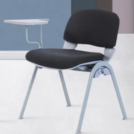 Top quality pp plastic school training room chair with write pad